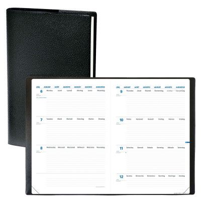 Recharge Agenda 2024 FILOFAX organiseur A5 - 1 semaine sur 2 pages  MULTILANGUES - 148x210mm - VERTICAL