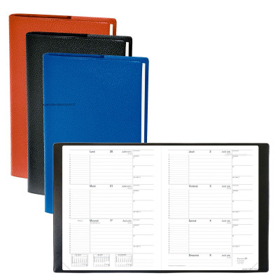 Agenda QUOVADIS Le principal 18 x 24 cm - 1 semaine sur 2 pages  + répertoire (COLORIS ALEATOIRES)