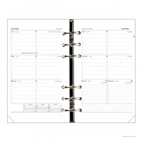 Agenda 2024 EXACOMPTA Semainier pratic W Carte Napura - 180x140mm - 1  semaine sur 2 pages - spirale (COLORIS ALEATOIRES)