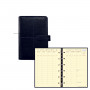 Agenda organiseur QUOVADIS TIMER 14 Prestige VERONA - 8x12cm - NOIR - 1 semaine sur 2 pages horizontal