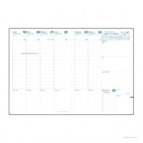 Agenda Quo Vadis Eurequart Fr Recharge - 24x30cm - Semainier - Déc/Déc