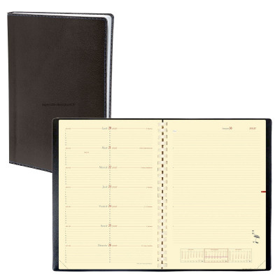 Agenda 2024 QUOVADIS Note 29® S noir 21x29,7 cm - 1 semaine sur 1 page +  NOTES - spirale