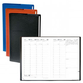 QUO VADIS Agenda semainier 16x24 cm Quovadis - Noir pas cher 