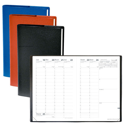 Agenda QUOVADIS MINISTRE avec répertoire 16x24cm - 1 semaine sur 2 pages (COLORIS ALEATOIRES)