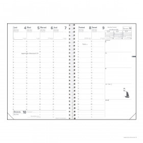 Agenda Quo Vadis Ministre Spiralé Fr Ben - 16x24cm - Semainier