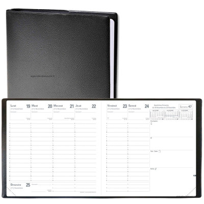 Agenda Semainier 2024 Impala Ministre - 16 X 24 Cm - Noir - Quo