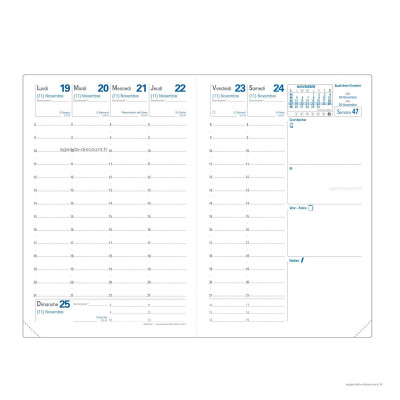 Recharge pour agenda QUOVADIS AFFAIRES format 10x15cm