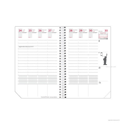 Recharge pour Agenda 2024 QUOVADIS TIME&LIFE POCKET format 10x15cm