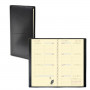 Agenda de poche QUOVADIS PLANORIZON avec répertoire couverture Soho noir ébène 8,8x17cm - 1 semaine sur 2 pages