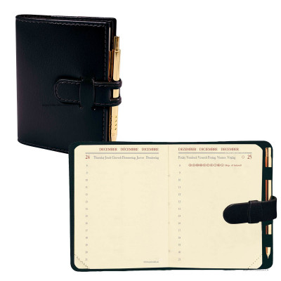 Agenda QUOVADIS MINIDAY pm ML Soho noir ebene  - 7x10cm - 1 jour par page