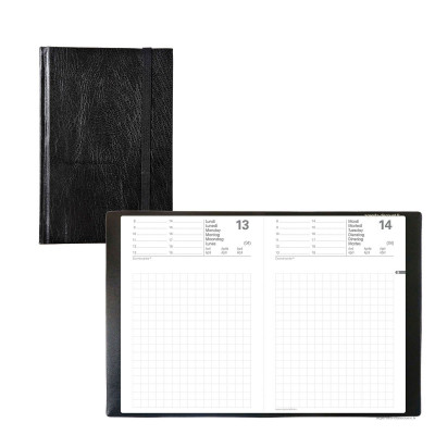 Agenda QUOVADIS MAOR ML Baladek noir  - 8,5x13cm - 1 jour par page