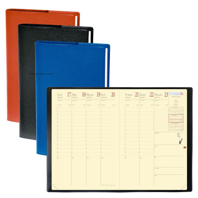 Agenda Ministre «Prestige» QUOVADIS 16 x 24 cm - 1 semaine sur 2 pages (COLORIS ALEATOIRES)