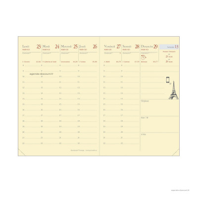 Recharge pour agenda QUOVADIS RANDONNEE Prestige format 9x12,5cm