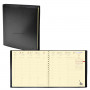 Agenda QUOVADIS EXECUTIF Prestige S avec répertoire couverture Soho noir ébène 16x16cm - 1 semaine sur 2 pages