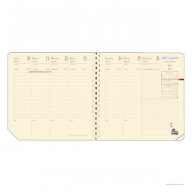 Agenda 2024 QUOVADIS Note 24® S 16x24 cm - 1 semaine sur 1 page + NOTES -  spirale (COLORIS ALEATOIRES)