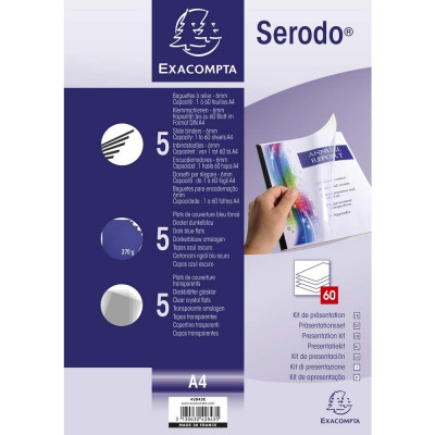 Kit de reliure manuelle EXACOMPTA Serodo 6mm (60 feuilles)