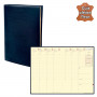 Agenda QUOVADIS MINISTRE Prestige cuir pleine fleur Montebello bleu marine 16x24cm - 1 semaine sur 2 pages