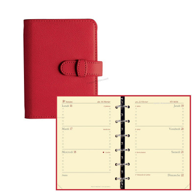 Recharge Agenda Organiseur Timer 14 HORIZ FR 8 x 12 cm QUOVADIS - La Poste