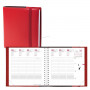 Agenda QUOVADIS TIME&LIFE MEDIUM avec répertoire rouge cerise 16x16cm - 1 semaine sur 2 pages