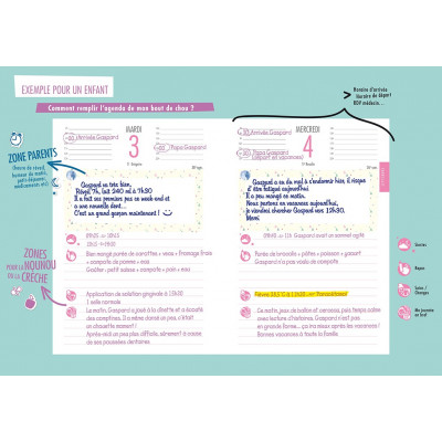 Agenda nounou 4 enfants 2023 – garde d'enfants