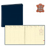 Agenda QUOVADIS EXECUTIF Prestige S cuir pleine fleur Montebello bleu marine 16x16cm - 1 semaine sur 2 pages