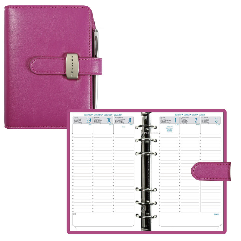 Exacompta 18511E Recharge Feuillets Quadrill/é 5x5 pour Organiseur Exatime 17 44 Feuillets Ivoire