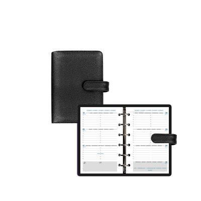 Agenda 2024 organiseur EXACOMPTA Exatime 14 Baltique noir - 140 x 100 mm