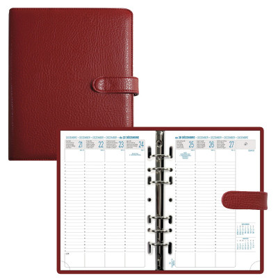 Agenda organiseur EXACOMPTA Exatime 21 Baltique rouge  - 230 x 190 mm