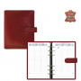 Agenda organiseur EXACOMPTA Exatime 17 cuir Napoli rouge - 190 x 150 mm