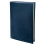 Agenda QUOVADIS Randonnée Prestige 9x12,5cm cuir pleine fleur Montebello - 1 semaine sur 2 pages Vertical - Bleu Marine