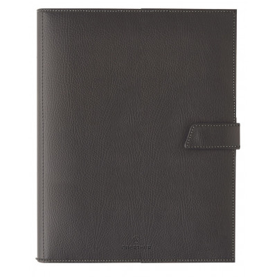 Organiseur OBERTHUR 21 ANDREW en toile enduite ANTHRACITE - format 19x23cm