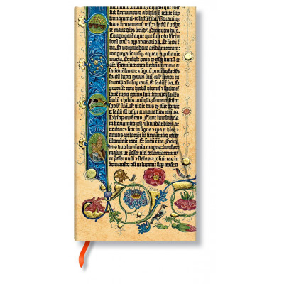 Carnet PAPERBLANKS ligné - Slim 100×180mm - La Bible de Gutenberg série Genèse
