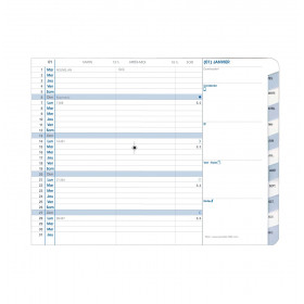 Agenda 2024 QUOVADIS DAILY 24 PRESTIGE Silk marine - 16x24cm - 1 jour par  page