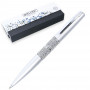 Stylo bille cristaux SWAROVSKI - argent - M (0,5 mm) - NOIR