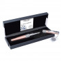 Stylo plume cristaux SWAROVSKI - or rose - F (0,3 mm) - BLEU