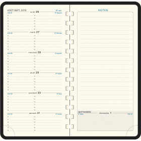 Agenda semainier Saturne ML SELECTION A4 - 21 x 29,7 cm Noir - 2024 -  Agendas, calendriers et éphémérides