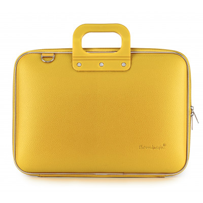 Mallette PC Portable 15" BOMBATA CLASSIC vinyle - 43x33x7cm - JAUNE SAFRAN