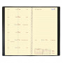 Agenda QUOVADIS ITALNOTE S 8,8x17cm - Sahara Noir - 1 semaine sur 1 page Horizontal