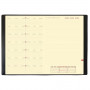 Agenda QUOVADIS NOTE 24 16x24cm - Silk Noir - 1 semaine sur 2 pages Vertical