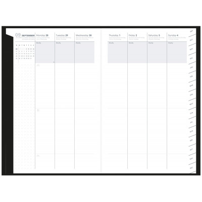 Agenda Quo Vadis 16 Mois (sept. 2025 - Déc. 2026) - Semainier Avec Pages De Notes - Format 15x21 Cm - Couverture Pastel Vert Clair