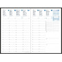 Agenda QUOVADIS UNIVERSITAIRE 10x15cm - Equology Bleu - 1 semaine sur 2 pages Vertical
