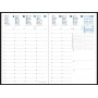 Agenda QUOVADIS UNIVERSITAIRE 10x15cm - Equology Bleu - 1 semaine sur 2 pages Vertical