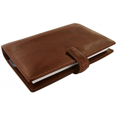 Organiseur FILOFAX Personnal 18x13cm LOCKWOOD COGNAC cuir de buffle - 1 semaine sur 2 pages HORIZONTAL