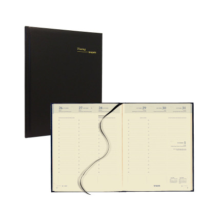 Agenda BREPOLS Timing 17,2 x 22 cm - 1 semaine sur 2 pages Couverture Rigide