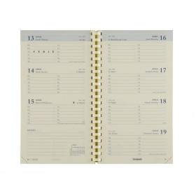 Agenda 2024 organiseur EXACOMPTA Exatime 17 Cali vachette pleine fleur  rouge - 190 x 150 mm