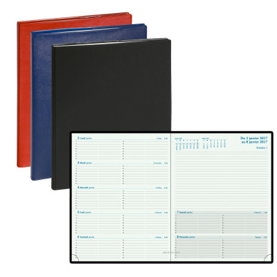 Agenda EXACOMPTA Espace 27 Barbara - 270x210mm - 1 Semaine sur 2 pages (COLORIS ALEATOIRES)