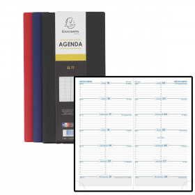 Agenda 2024 EXACOMPTA de poche Cassandra - 130x90mm - 1 semaine sur 2 pages  (COLORIS ALEATOIRES)