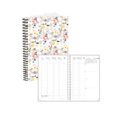 Agenda QUOVADIS MINISTRE 16x24cm - Daisy Blanc - 1 semaine sur 2 pages Vertical