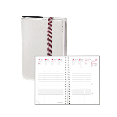 Agenda QUOVADIS TIME&LIFE Pocket 10x15cm - Time & Life Blanc - 1 semaine sur 2 pages Vertical