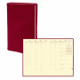 Agenda QUOVADIS Ministre Prestige 16x24cm cuir vachette Luna - 1 semaine sur 2 pages Vertical - Rouge Dali